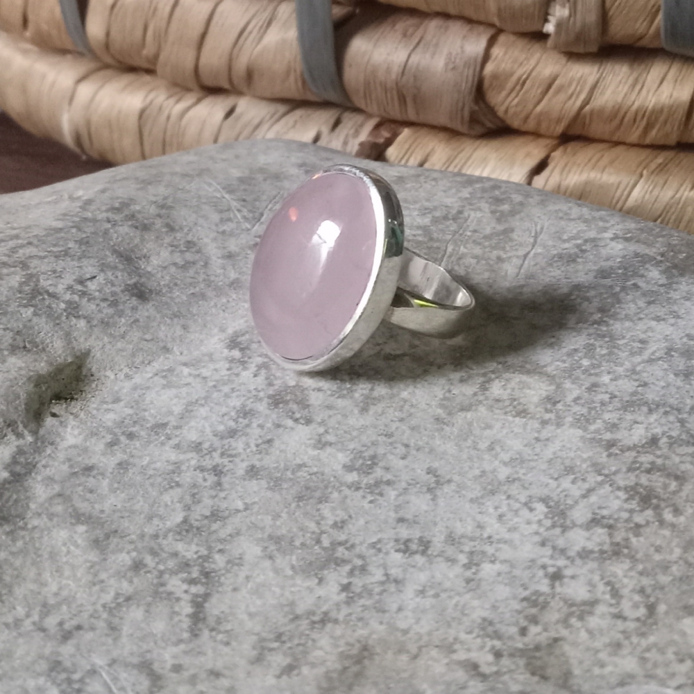 Sterling Silver Rose Quartz Ring